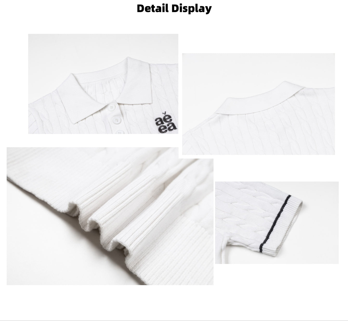 Cable Knit Polo — Old Money College Cropped