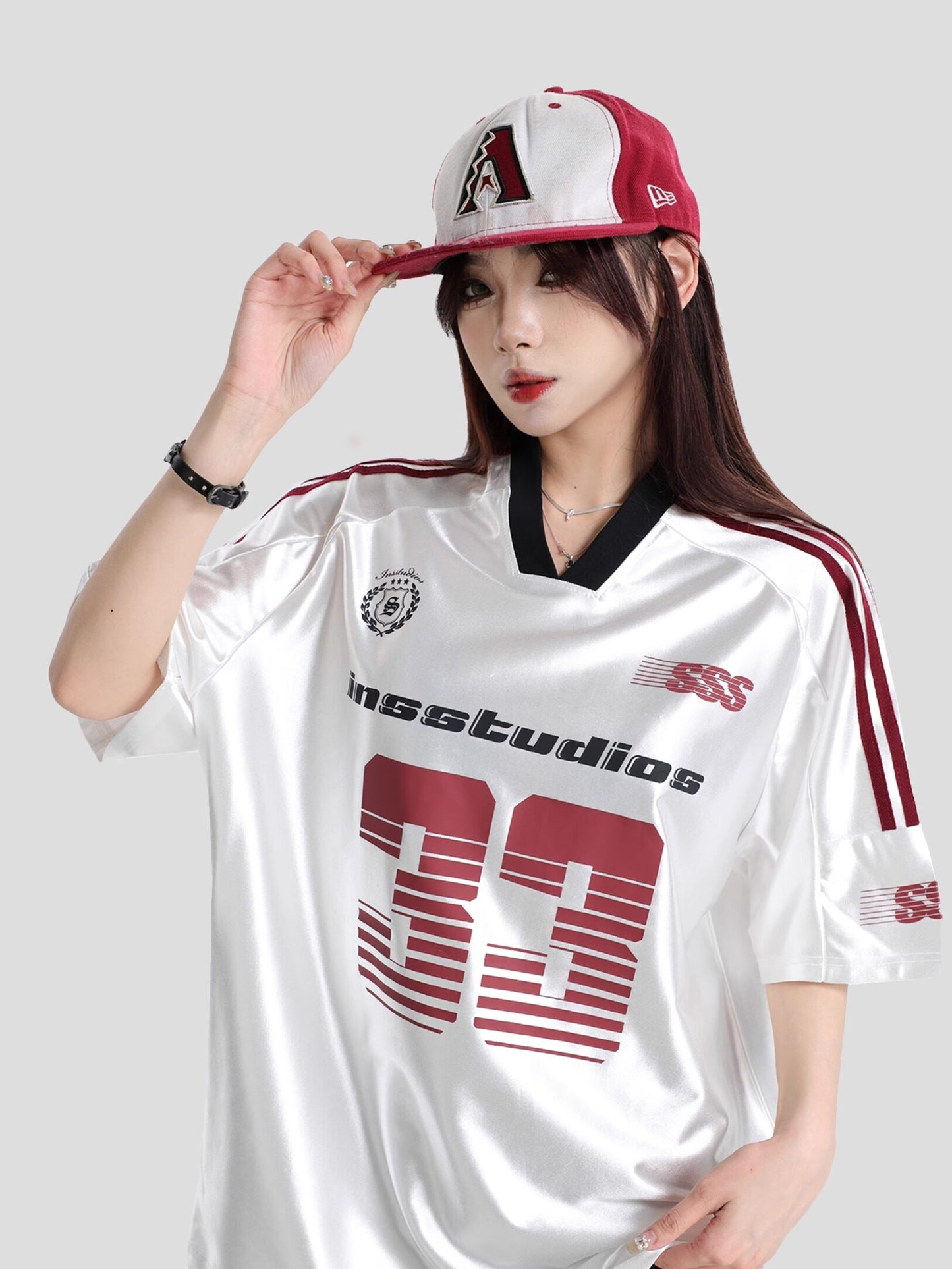 33 Ice Hockey Jersey — Glossy Finish V-Neck