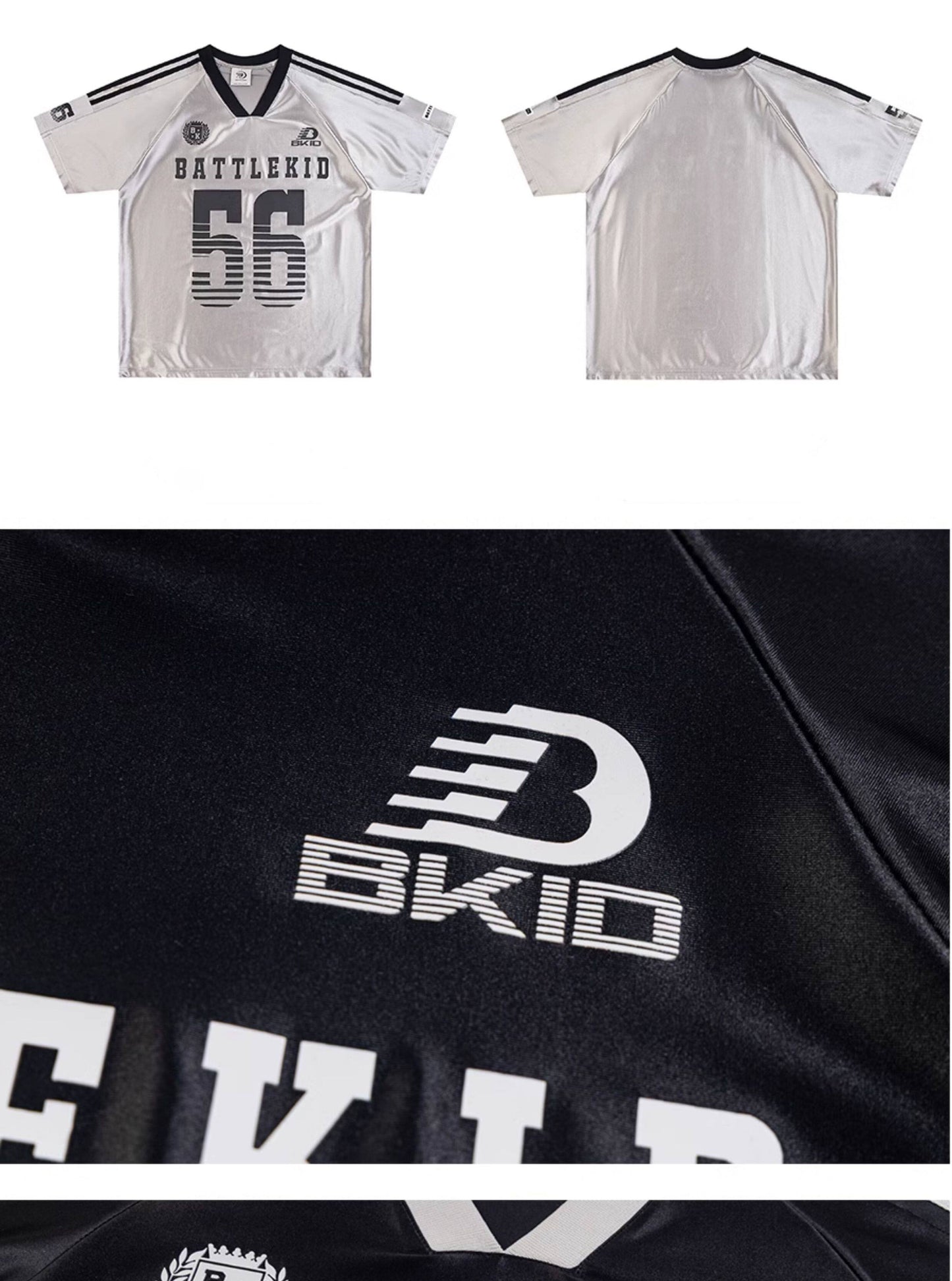 56 Satin Jersey — Blokecore Oversized V-Neck