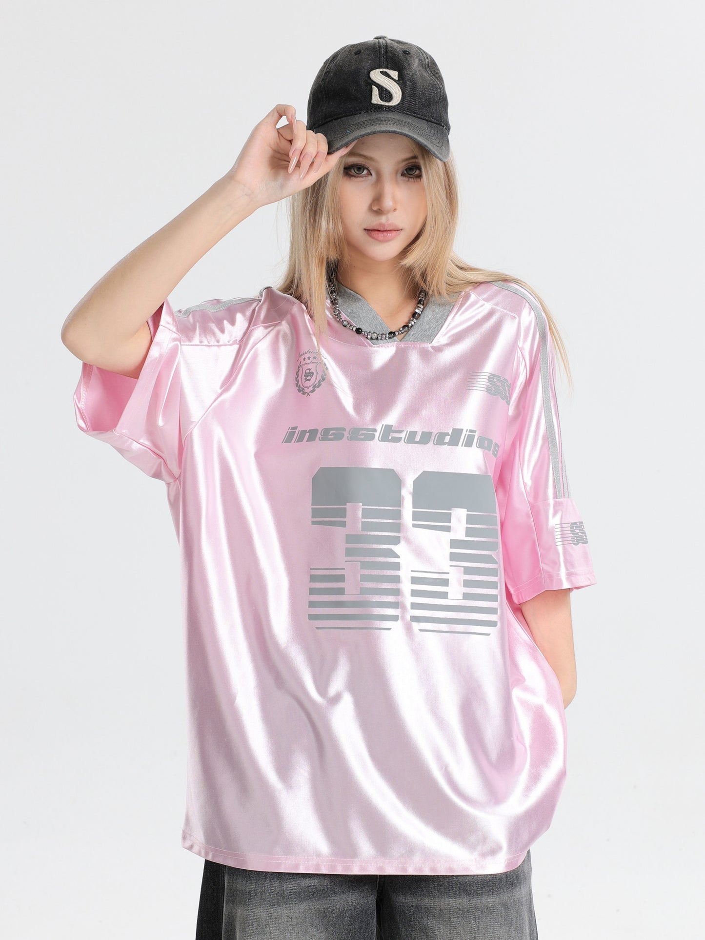 33 Ice Hockey Jersey — Glossy Finish V-Neck