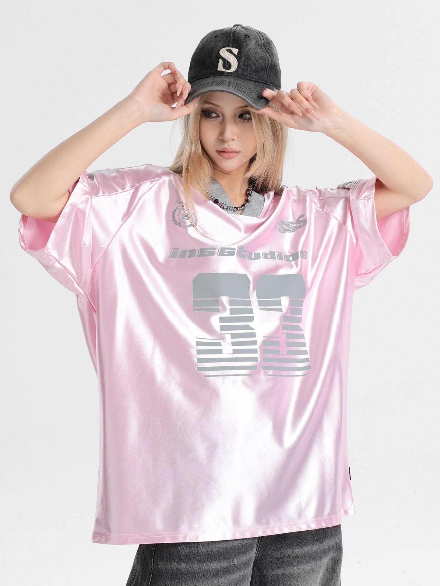 33 Ice Hockey Jersey — Glossy Finish V-Neck