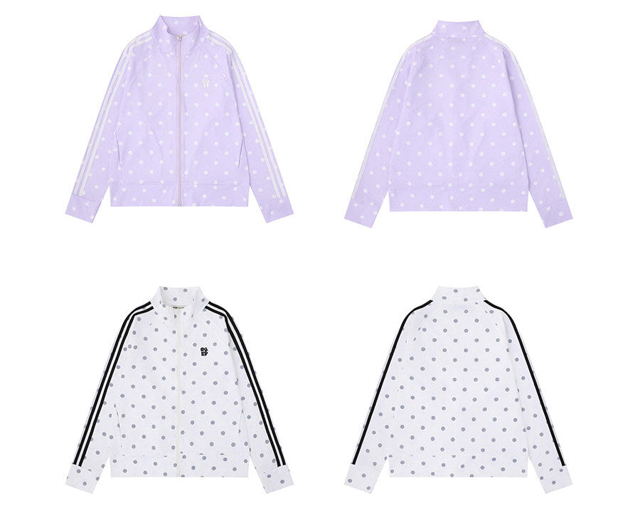UPF50 Sun Protection Jacket — Polka Dot 3-Stripe
