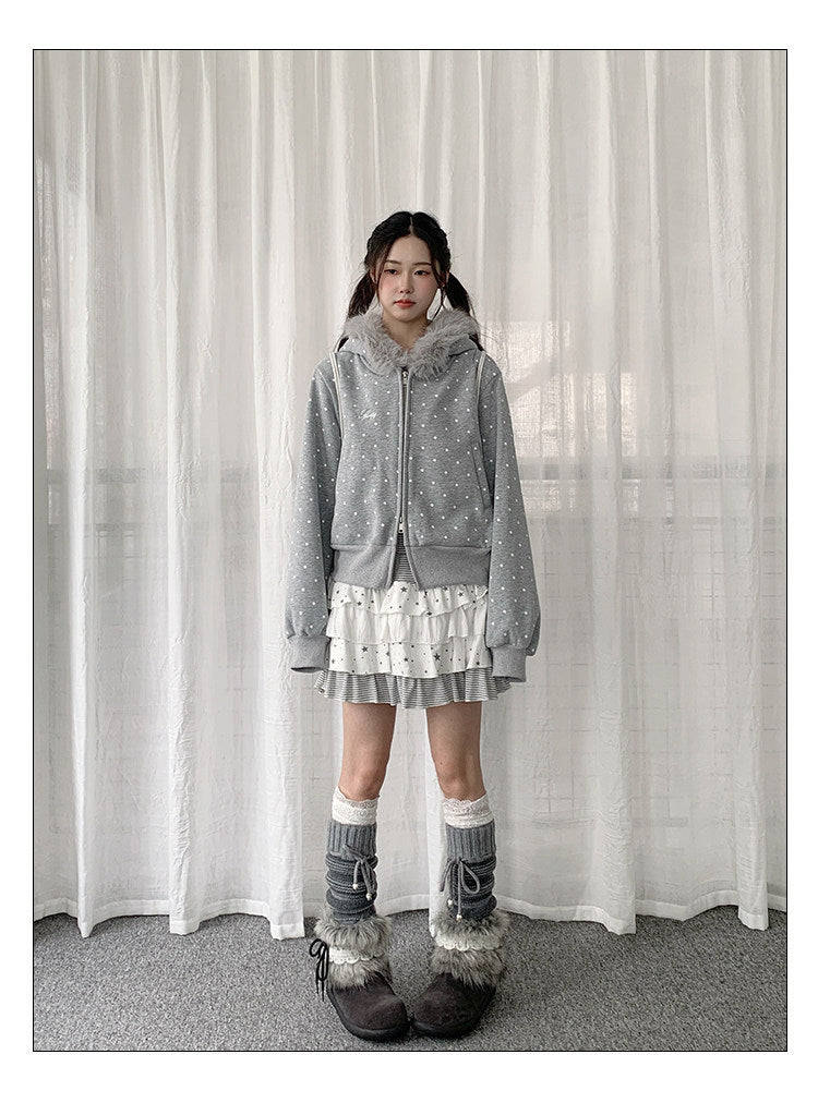 Star Stripe Tiered Skirt — Off White