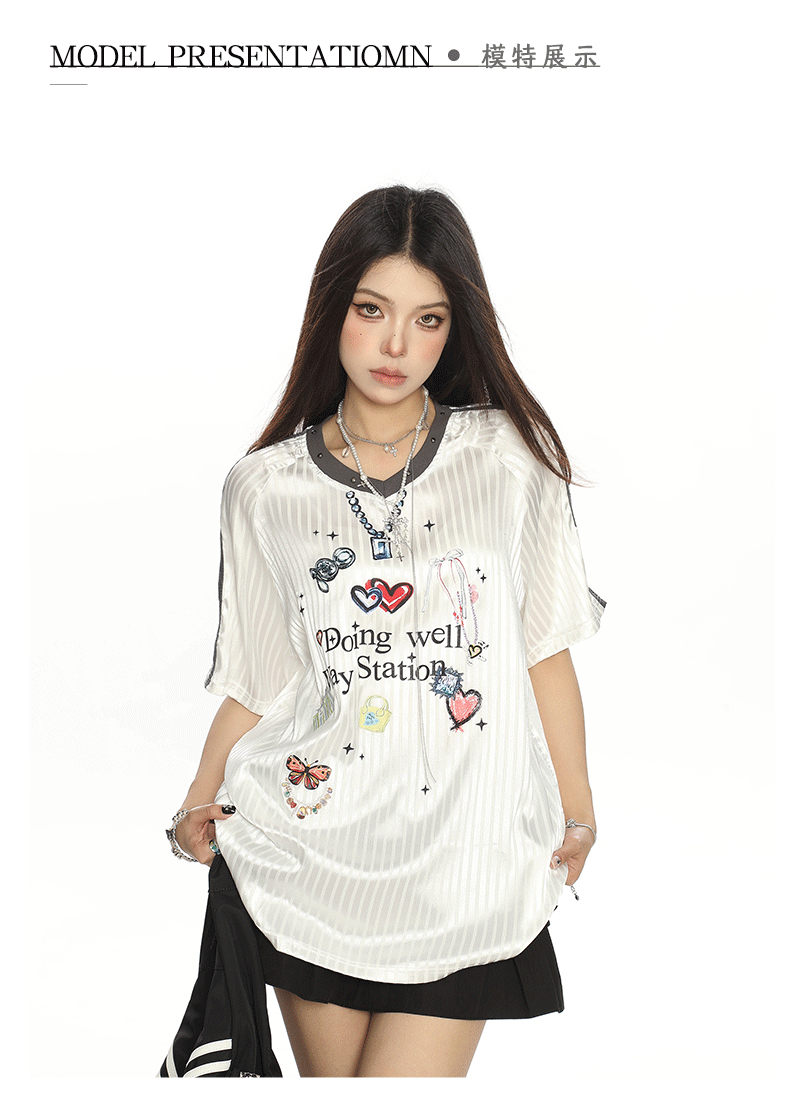 Doing Well Jersey Tee — Short Sleeve V-Neck