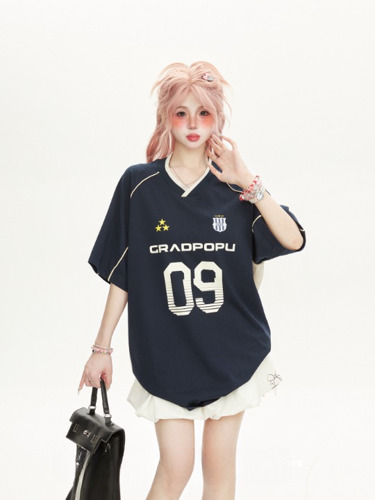 09 GRADPOPU Football Jersey — Oversized Fit