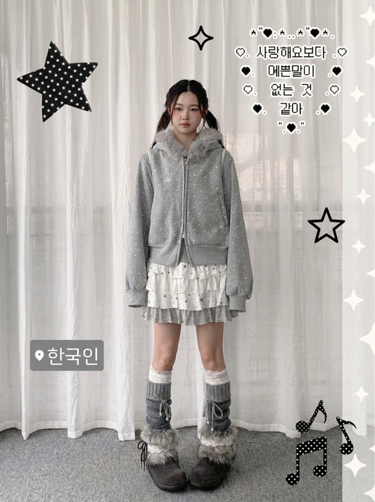 Star Stripe Tiered Skirt — Off White
