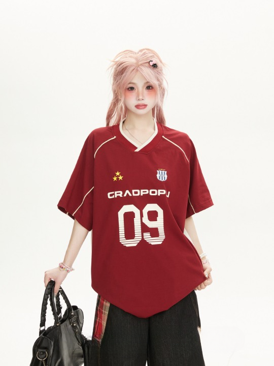 09 GRADPOPU Football Jersey — Oversized Fit