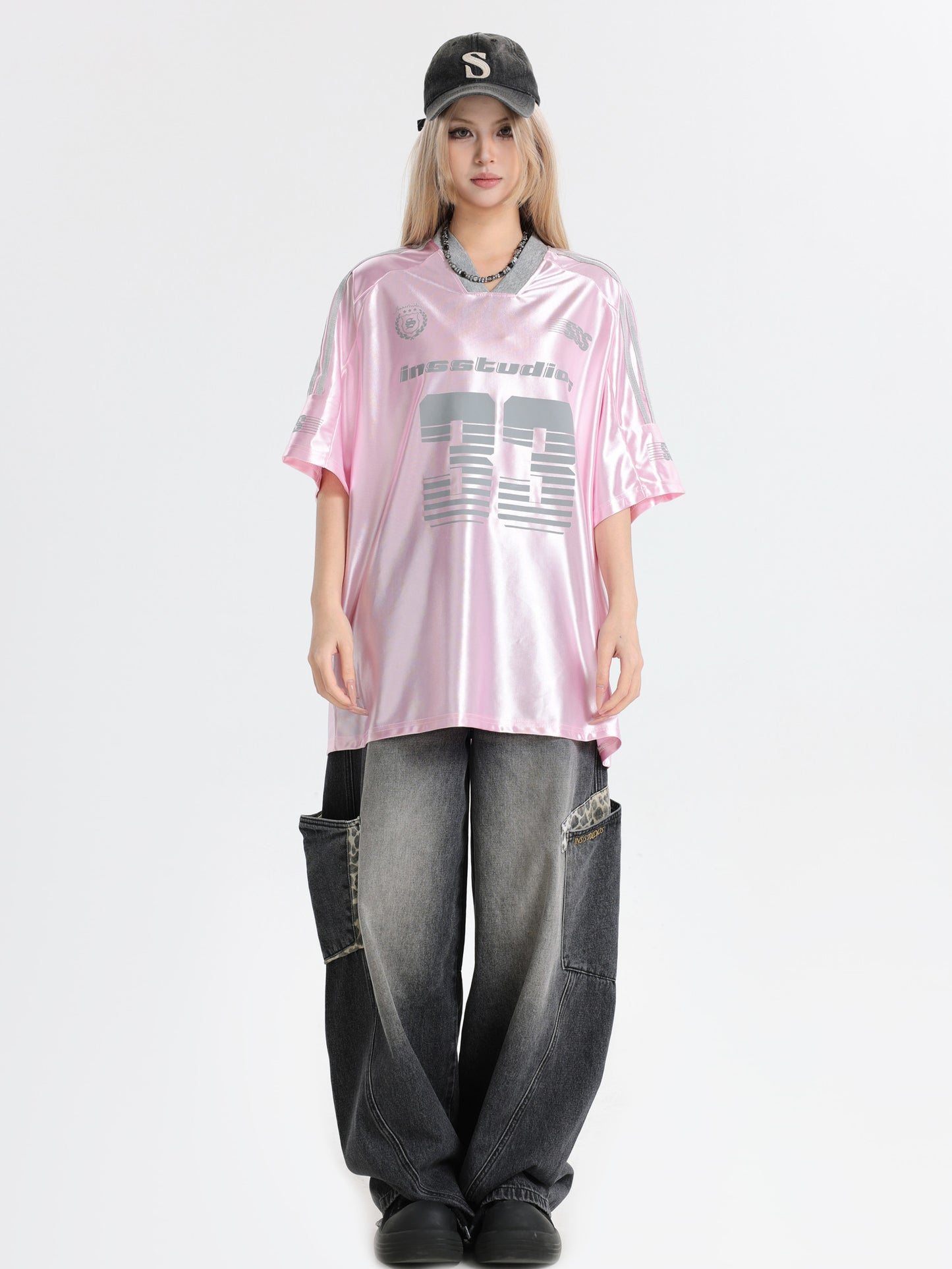 33 Ice Hockey Jersey — Glossy Finish V-Neck