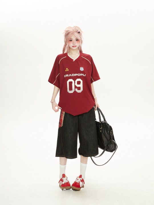 09 GRADPOPU Football Jersey — Oversized Fit