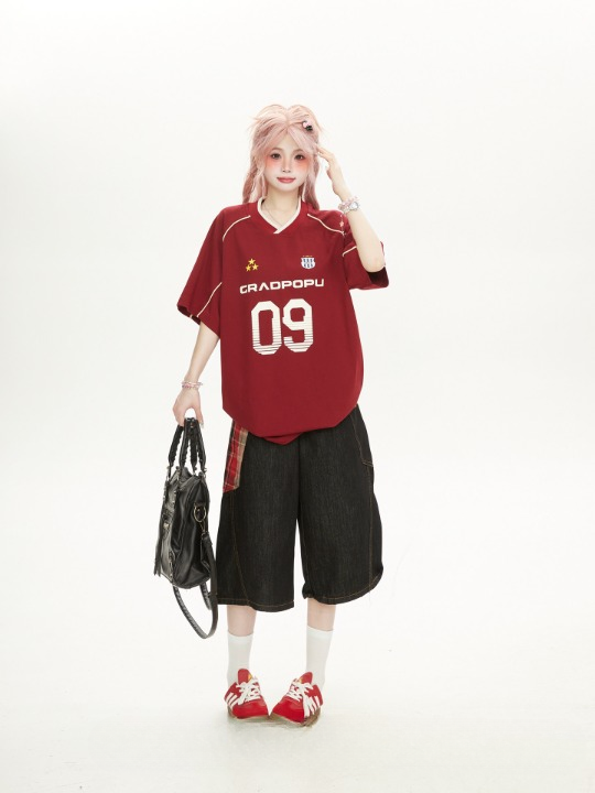 09 GRADPOPU Football Jersey — Oversized Fit