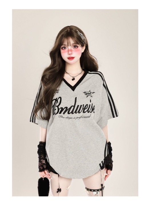 Bndweise Sports Jersey — Vintage V-Neck Oversized