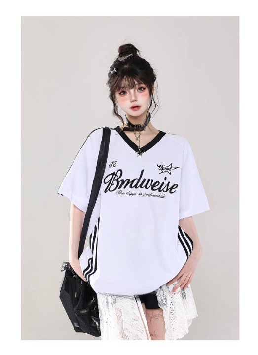 Bndweise Sports Jersey — Vintage V-Neck Oversized