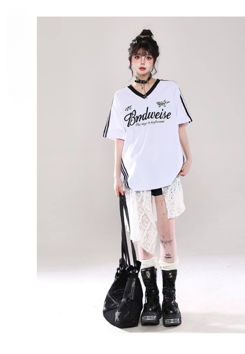 Bndweise Sports Jersey — Vintage V-Neck Oversized