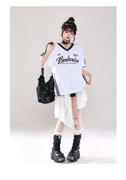 Bndweise Sports Jersey — Vintage V-Neck Oversized