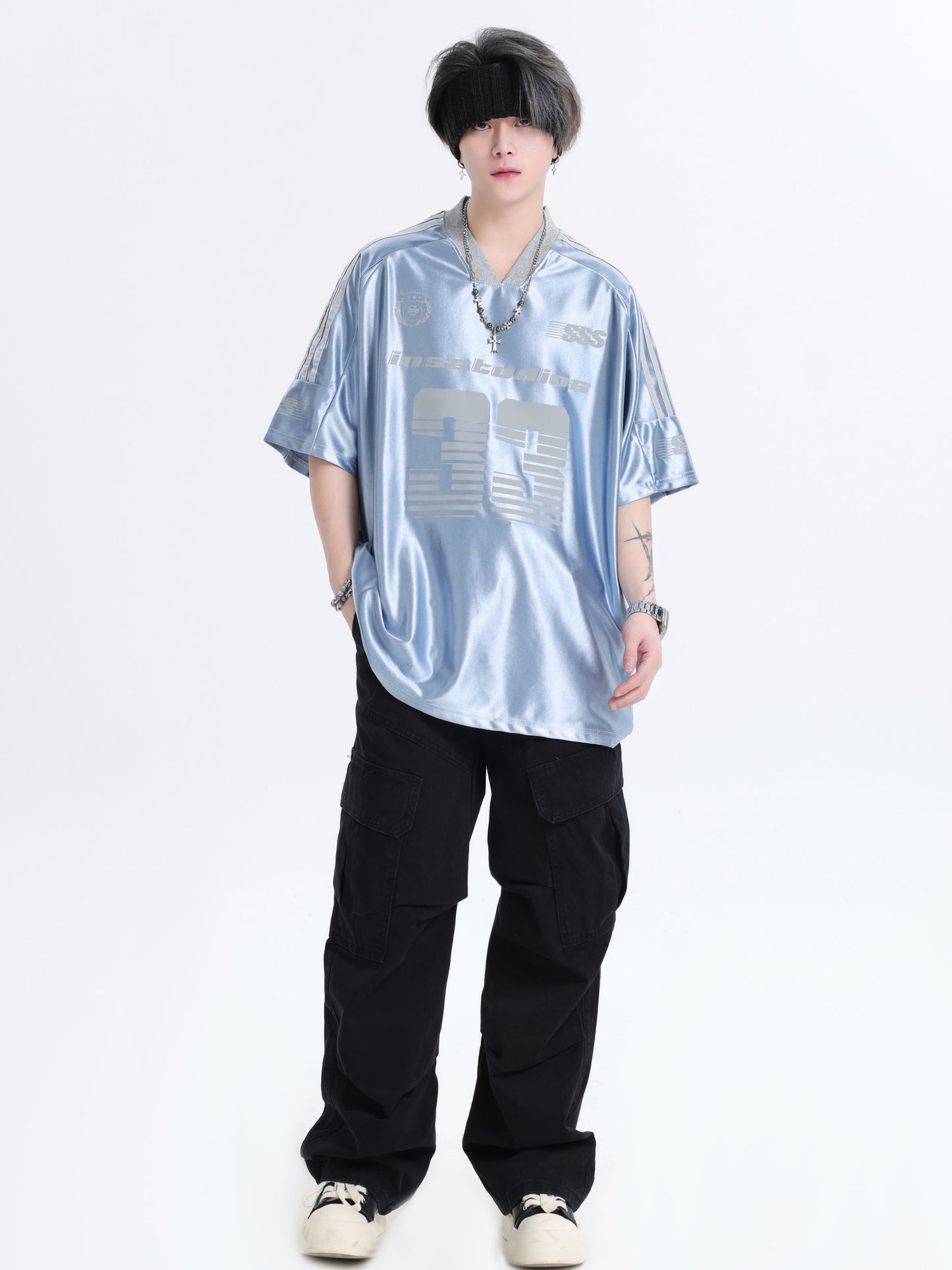 33 Ice Hockey Jersey — Glossy Finish V-Neck