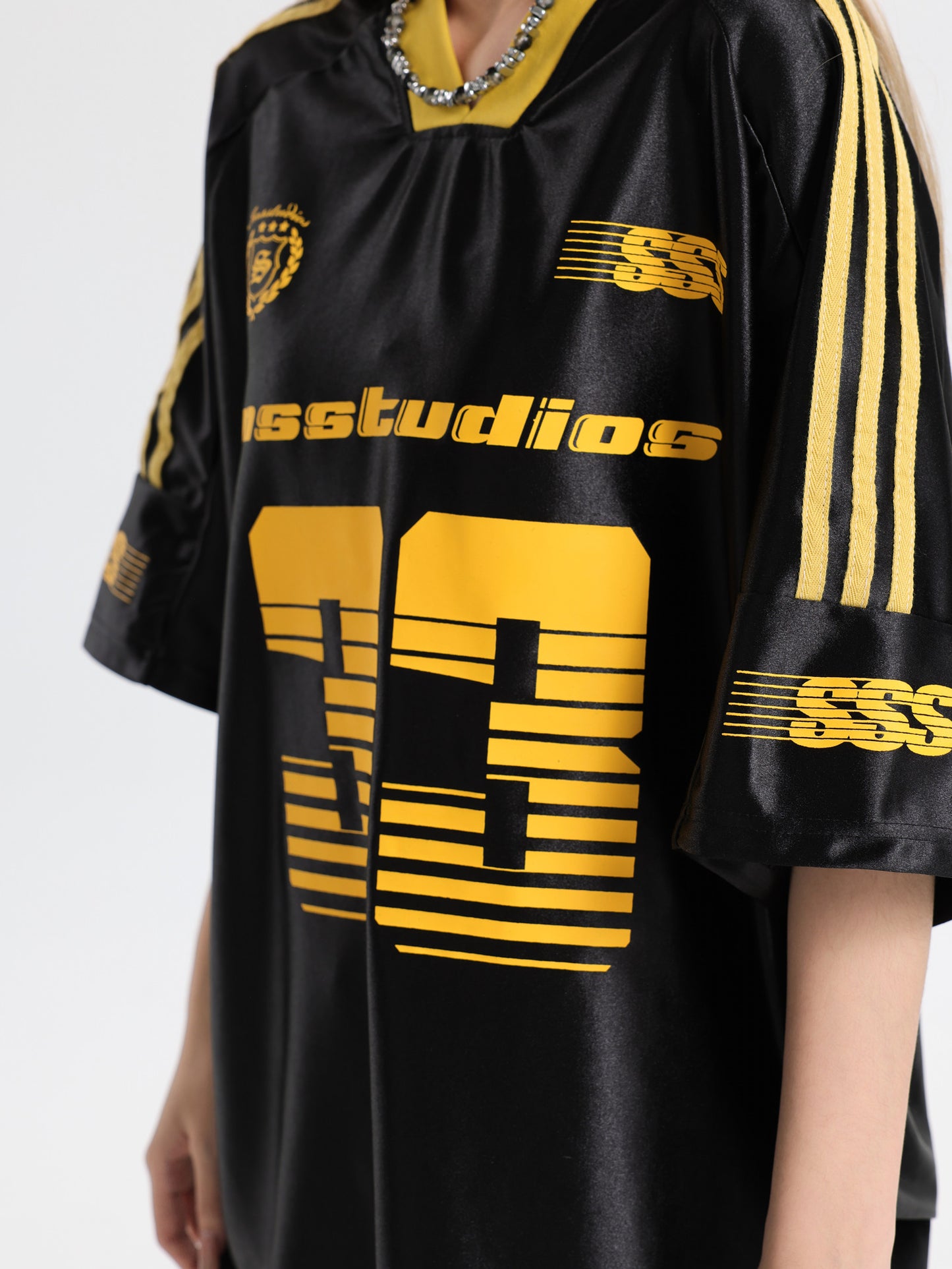 33 Ice Hockey Jersey — Glossy Finish V-Neck