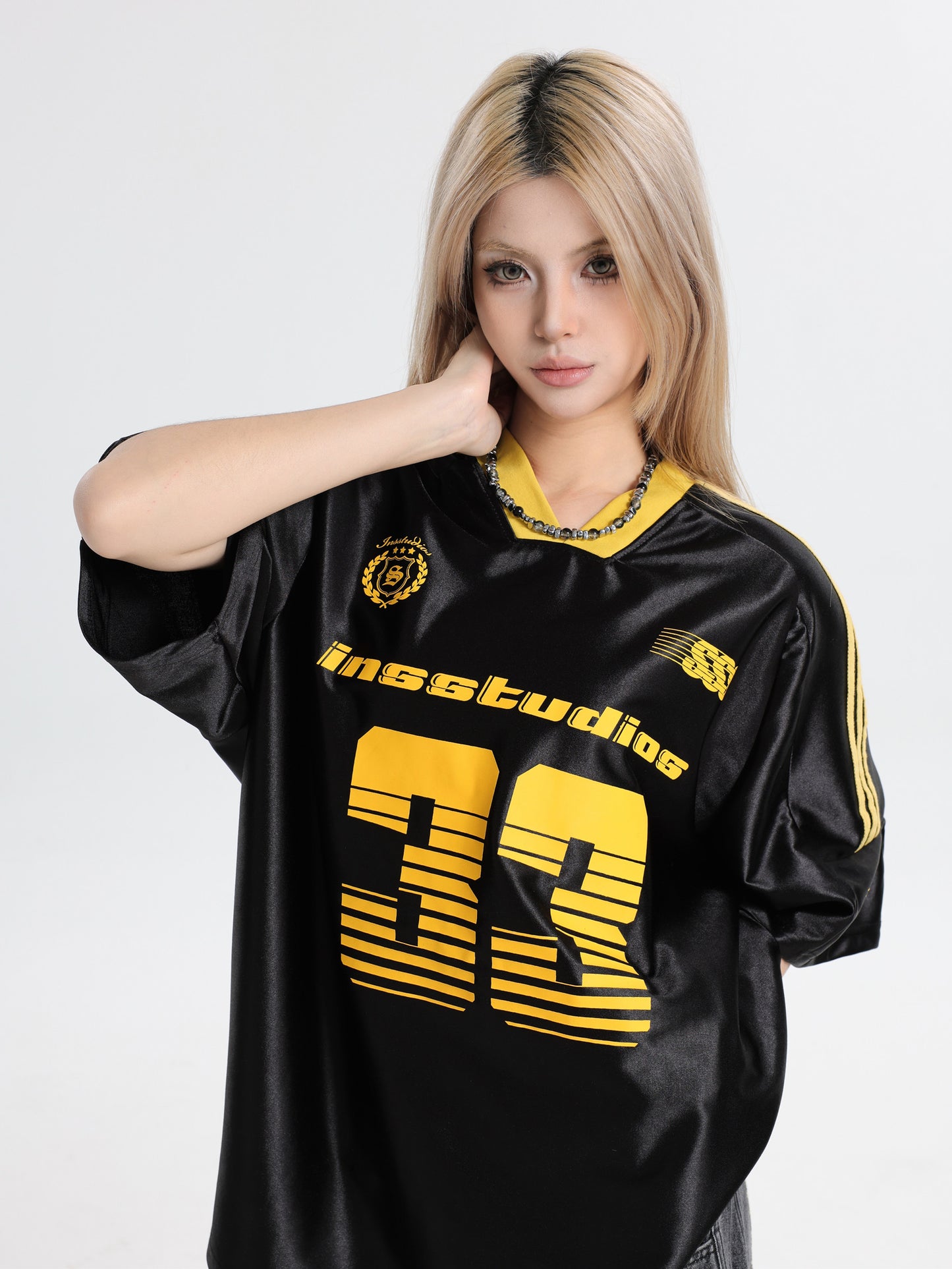 33 Ice Hockey Jersey — Glossy Finish V-Neck