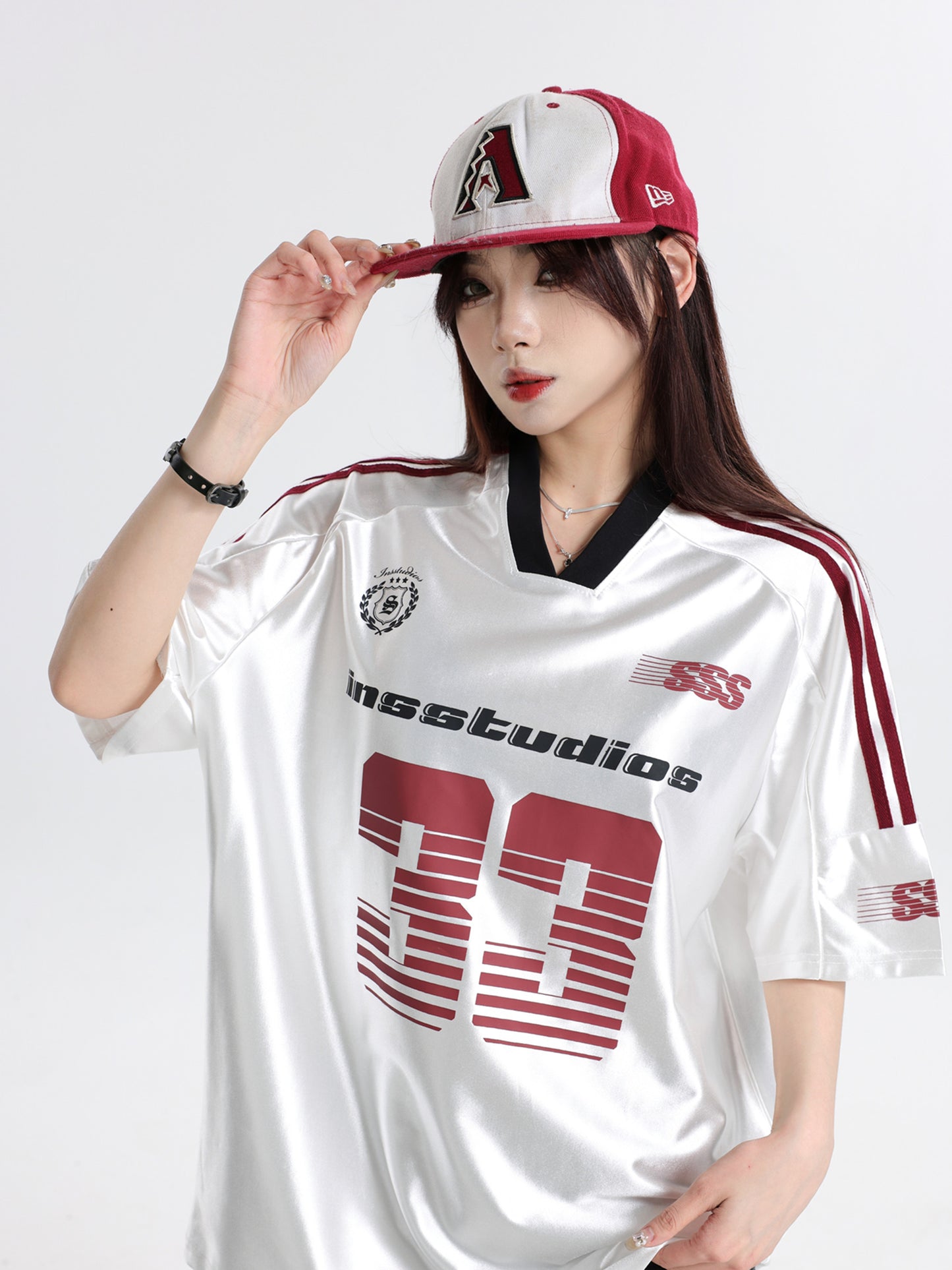 33 Ice Hockey Jersey — Glossy Finish V-Neck