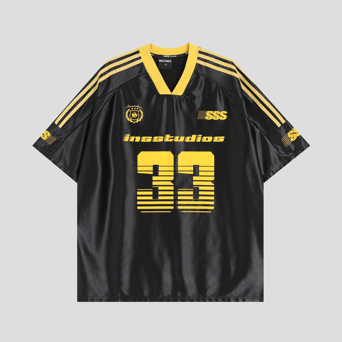 33 Ice Hockey Jersey — Glossy Finish V-Neck