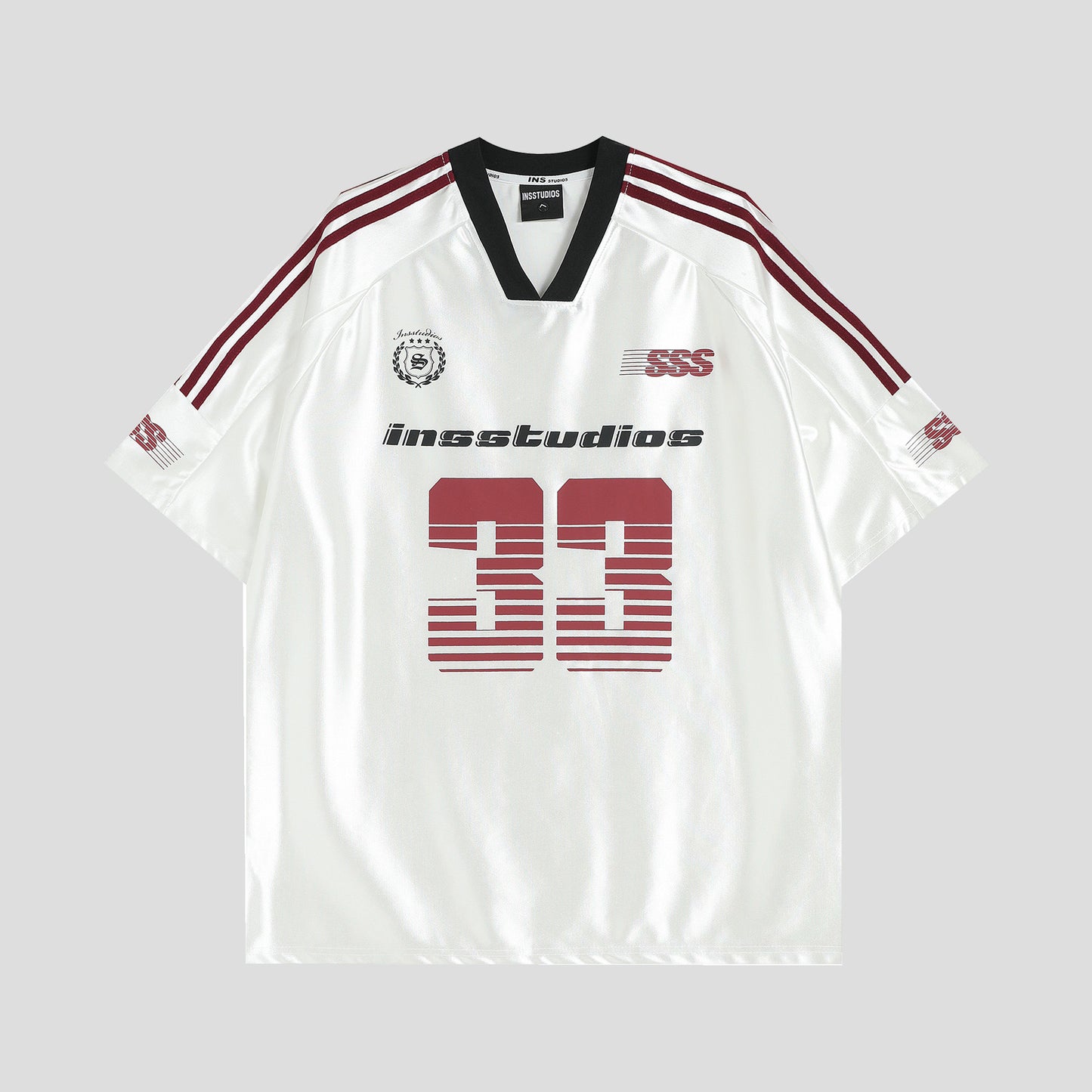 33 Ice Hockey Jersey — Glossy Finish V-Neck