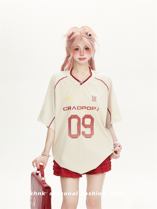 09 GRADPOPU Football Jersey — Oversized Fit