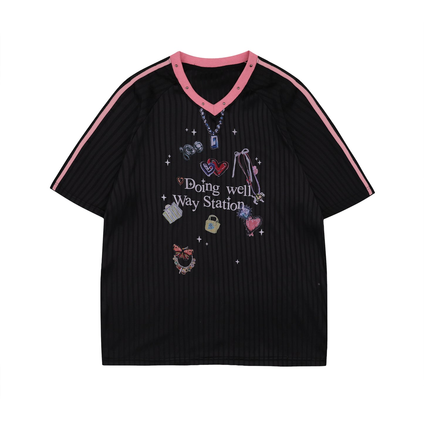 Doing Well Jersey Tee — Short Sleeve V-Neck